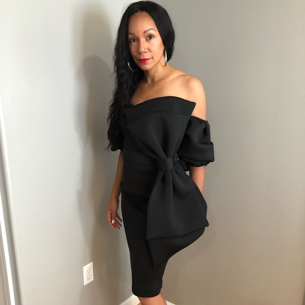 Black cocktail dress